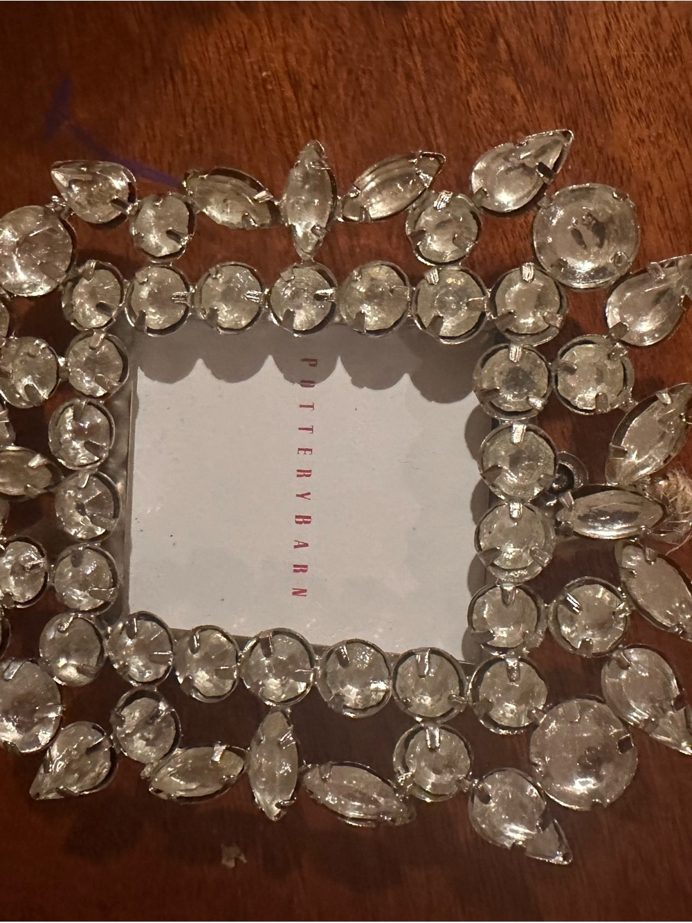 Lot of 9 - Pottery Barn Jeweled Picture Frame Ornament - Clear Crystal - NWT - Picture 5 of 8